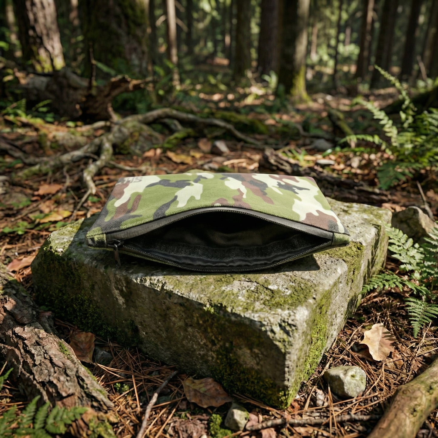 Smell Proof Pouch - Camo + Tubes