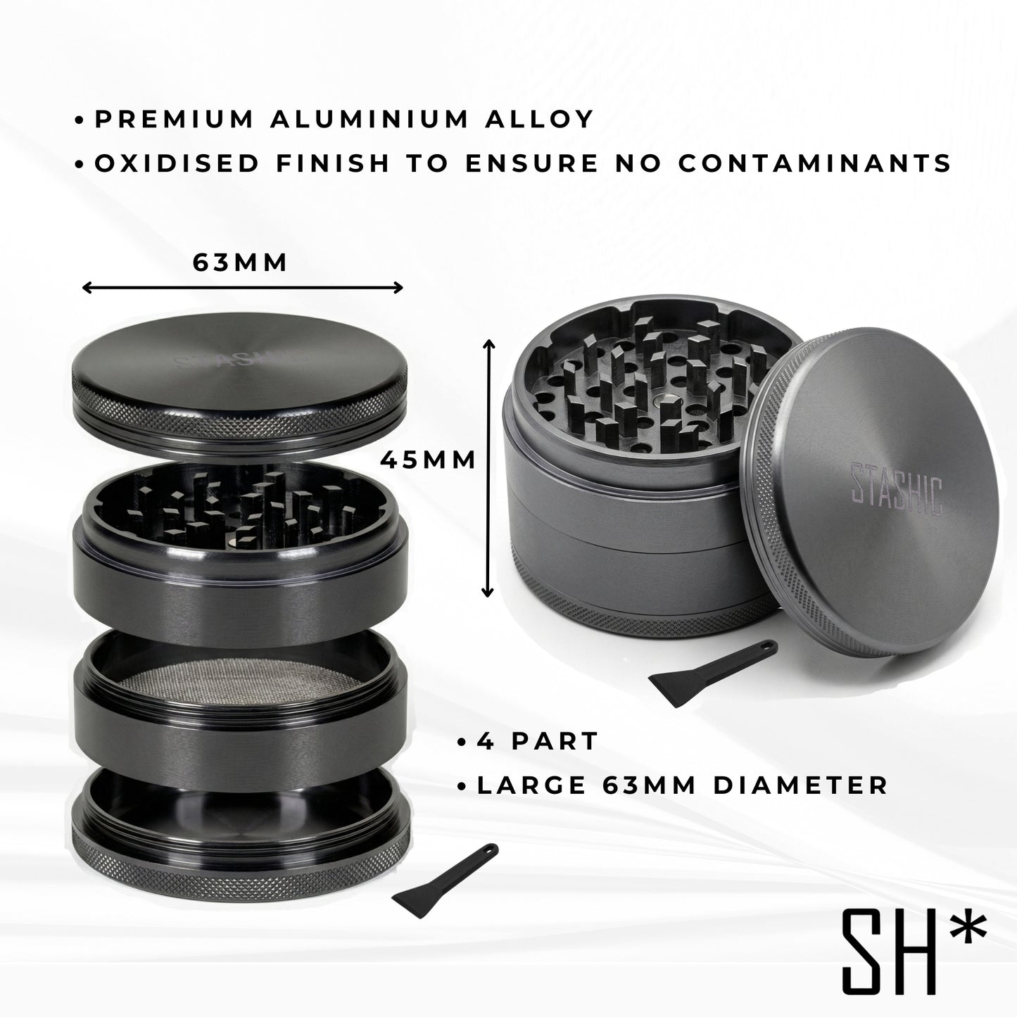63mm 4 Part Grinder