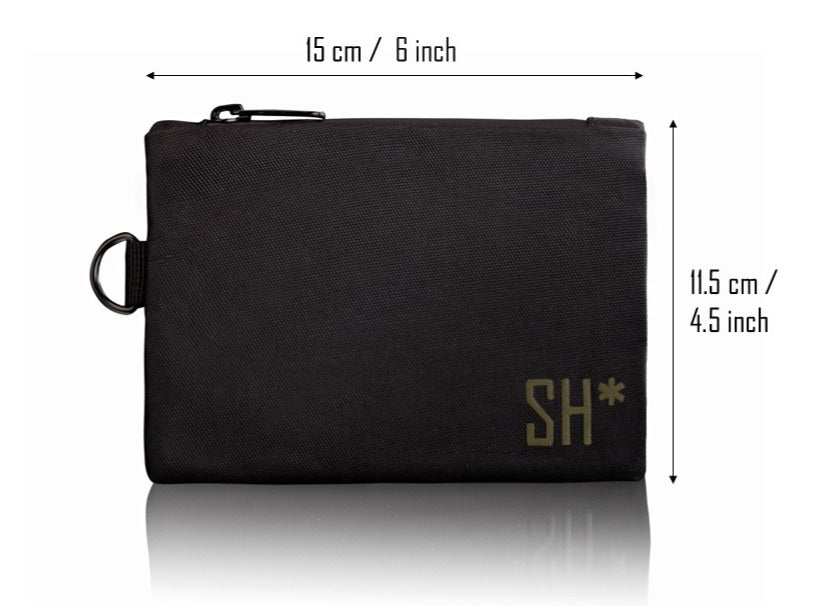 Smell Proof Mini Pouch - Zip - Green Logo