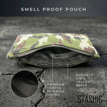 Smell Proof Pouch - Camo + Tubes