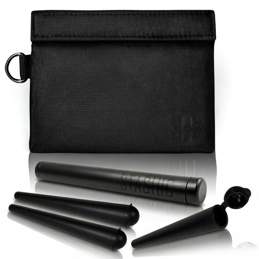 Smell Proof Mini Pouch - Double velcro + Tubes