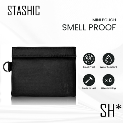 Smell Proof Mini Pouch - Double velcro + Tubes