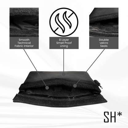 Smell Proof Mini Pouch - Double velcro + Tubes