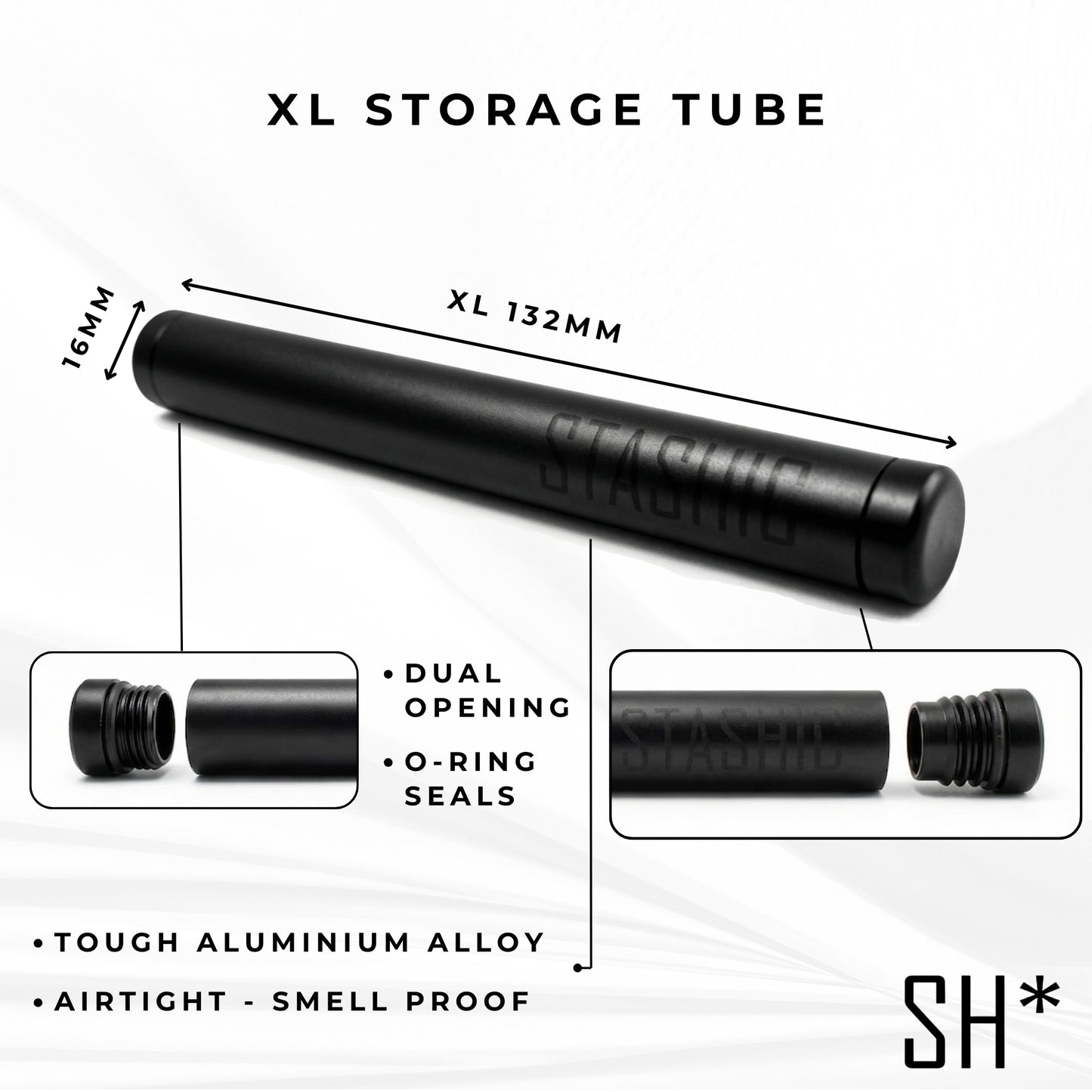 Smell Proof Mini Pouch - Double velcro + Tubes