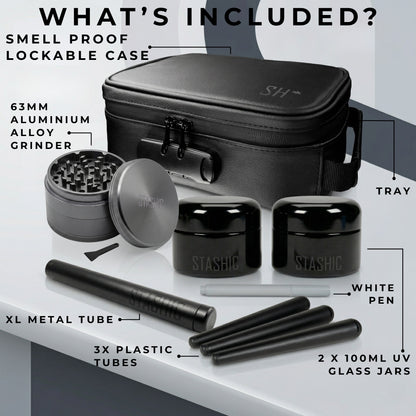Elite Smell Proof Bag Bundle - Lockable Case - Ultimate Kit