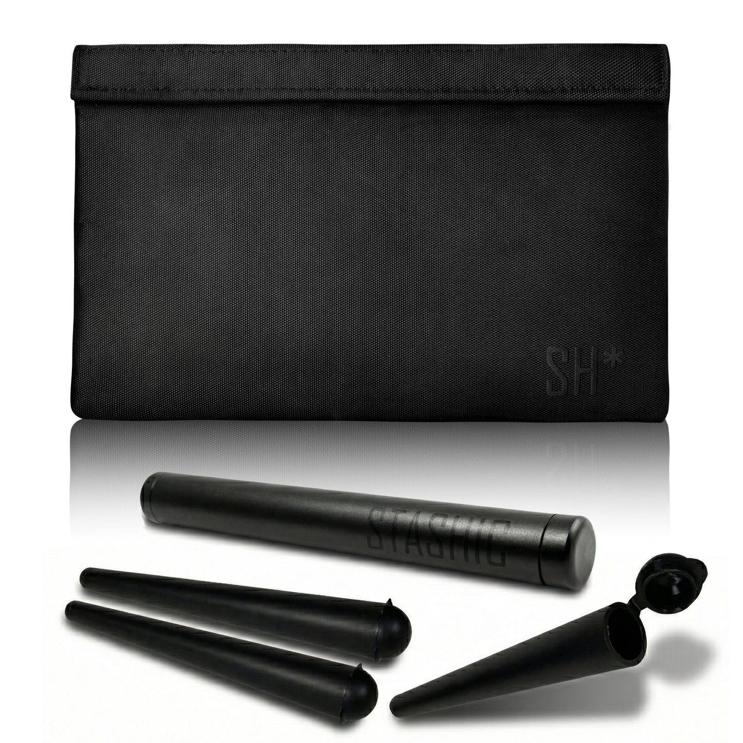 Smell Proof Pouch - Double velcro + Tubes