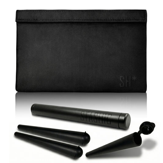 Smell Proof Pouch - Double velcro + Tubes