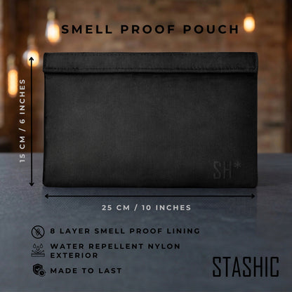 Smell Proof Pouch - Double velcro + Tubes