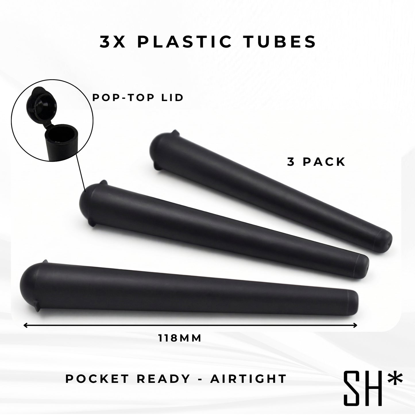 Smell Proof Pouch - Double velcro + Tubes