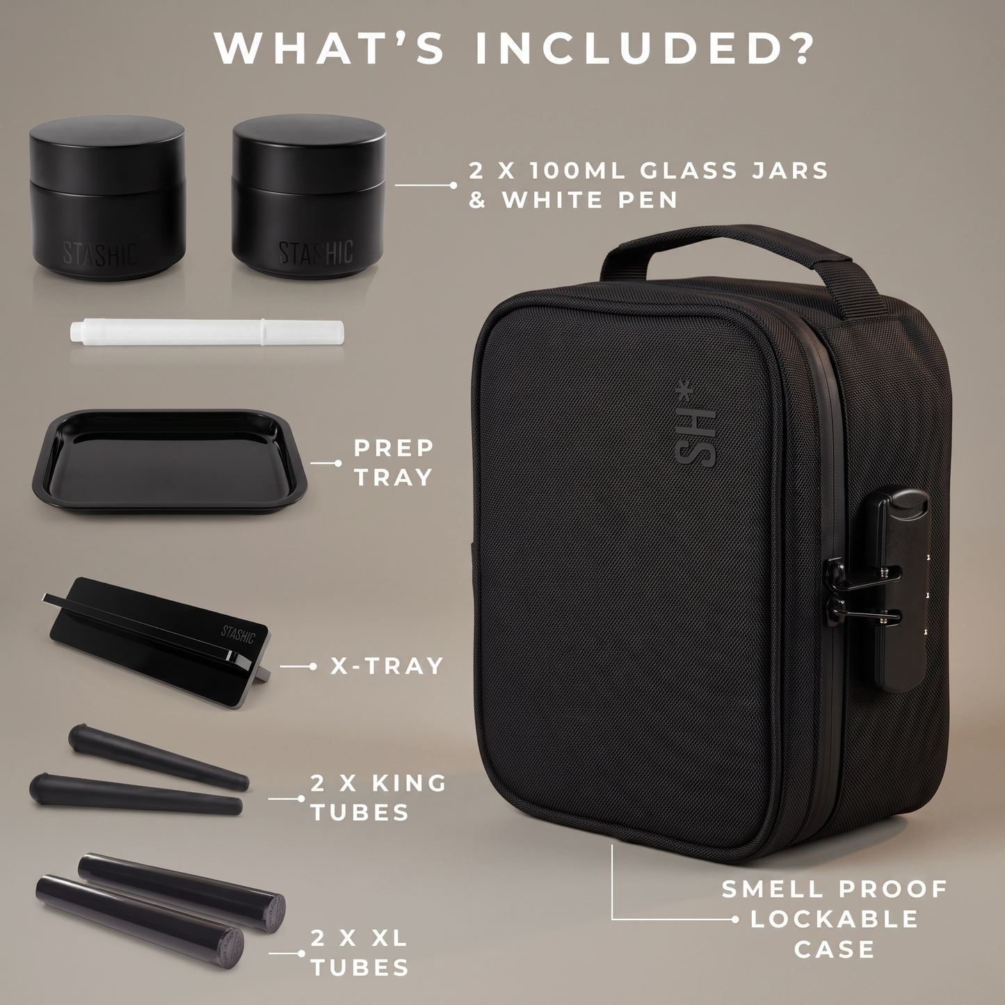 Essential Smell Proof Bag Bundle - Lockable Case Kit