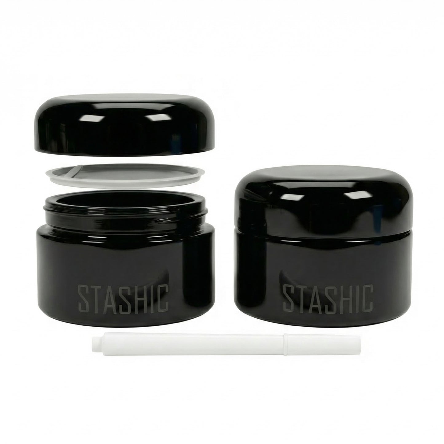 2x 100ml UV Glass Jar