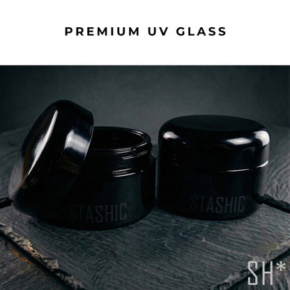 2x 100ml UV Glass Jar