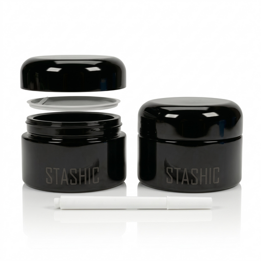 2x 100ml UV Glass Jar