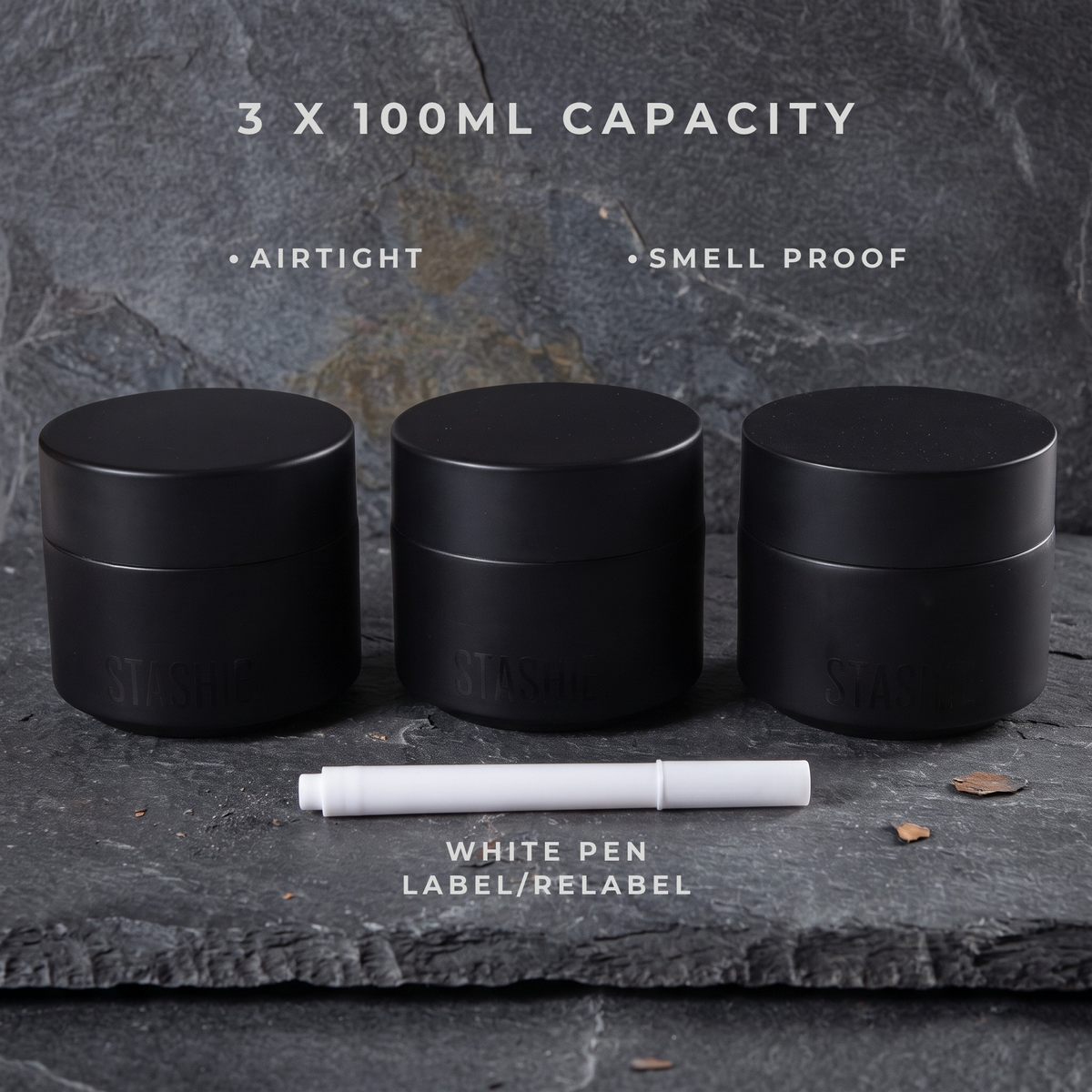 3× 100ml Glass Jar