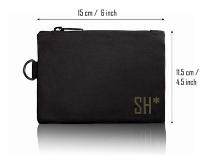 Smell Proof Mini Pouch - Zip - Green Logo